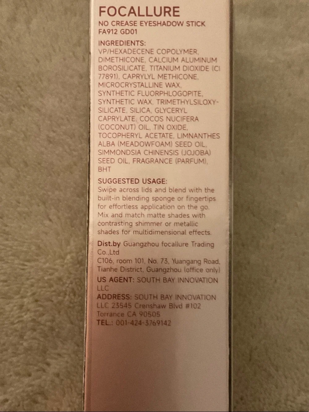 Focallure No Crease Eyeshadow Stick - Soft Pink